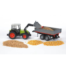 Claas Nectis 267 F mit Frontlader und Bordwandanhänger