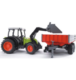 Claas Nectis 267 F mit Frontlader und Bordwandanhänger