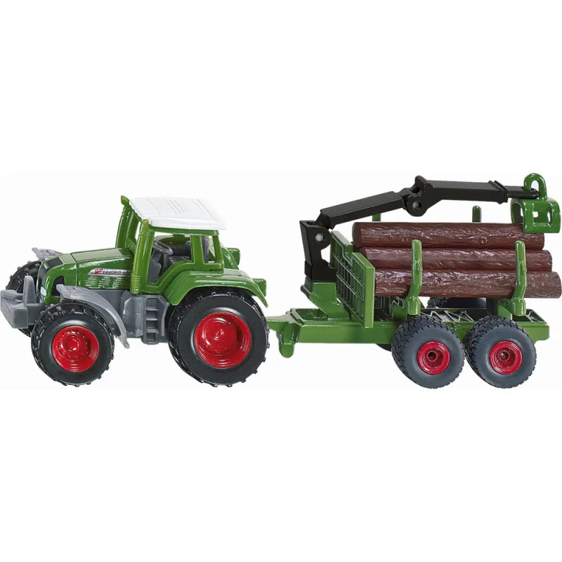 SIKU 1645 Traktor mit Forstanhänger, sortiert