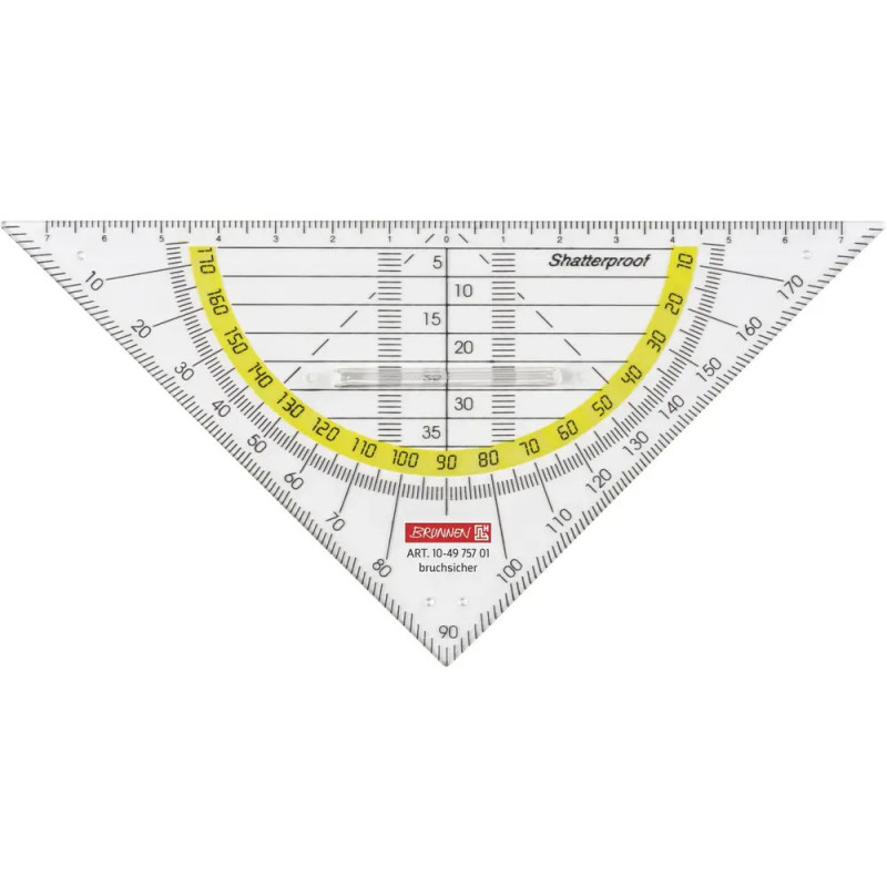 BRUNNEN 104975701  Geometrie-Dreieck bruchsicher  glasklar