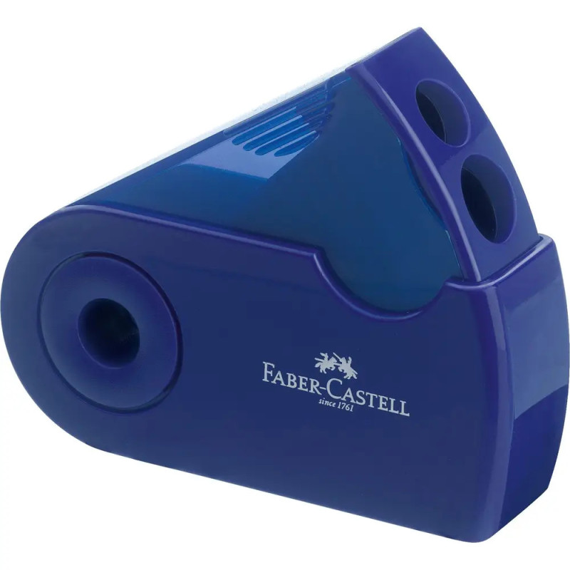 Faber-Castell Doppelspitzdose m. SH rot/blau
