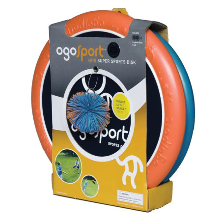 Schildkröt Funsports - OGOSPORT Set, 2 Ogo Softdiscs (orange+ blau) +1 OGO Ball