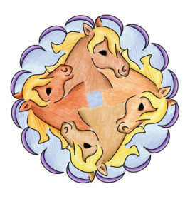 Ravensburger 29986 Mandala Designer Mini horses MD Mini