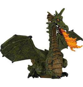 Papo 39025 Feuerspeiender Drache mit Flügeln, grün