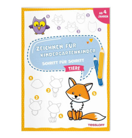 Zeichnen für Kindergartenkinder. Schritt für Schritt. Tiere