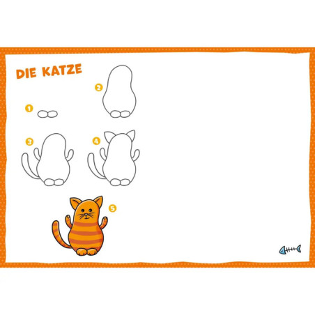 Zeichnen für Kindergartenkinder. Schritt für Schritt. Tiere
