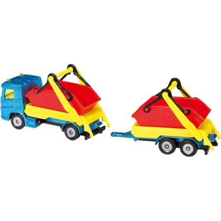 SIKU 1695 LKW mit Absetzmulde und Anhänger SIKU 1695 LKW mit Absetzmulde und Anhänger