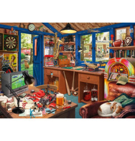 Schmidt Spiele 59977 Puzzle Secret Puzzle Vaters Werkstatt 1.000 Teile