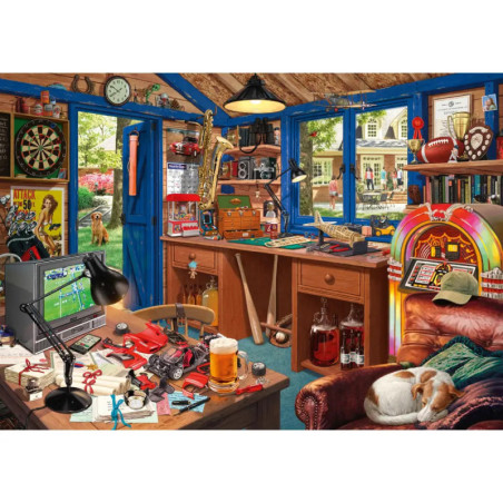 Schmidt Spiele 59977 Puzzle Secret Puzzle Vaters Werkstatt 1.000 Teile