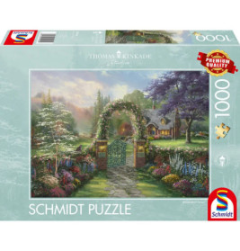 Schmidt Spiele 59940 Puzzle Thomas Kinkade Hummingbird Cottage 1.000 Teile
