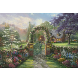 Schmidt Spiele 59940 Puzzle Thomas Kinkade Hummingbird Cottage 1.000 Teile
