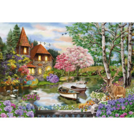 Schmidt Spiele 58985 Puzzle Haus am See 1.000 Teile