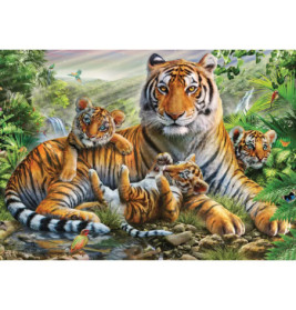 Schmidt Spiele 58986 Puzzle Tiger und Welpen 1.000 Teile