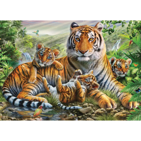 Schmidt Spiele 58986 Puzzle Tiger und Welpen 1.000 Teile