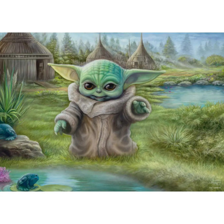 Schmidt Spiele 59955 Puzzle Thomas Kinkade Lucas Film The Mandalorian Childs Play 1.000 Teile