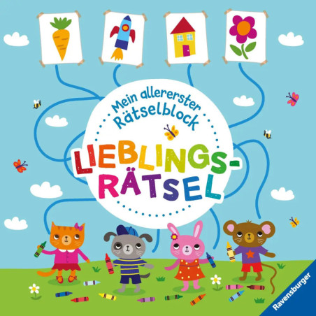 Ravenburger 48983 Mein allererster Rätselblock: Lieblingsrätsel Quiz und Rätsel