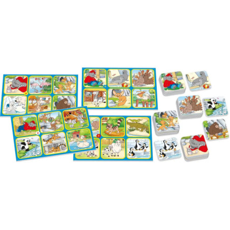 Schmidt Spiele 51447 BMM - Benjamin Blümchen, Zoo Lotto in Metalldose