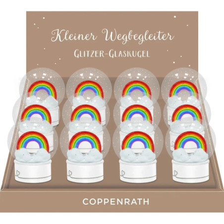 Glitzer-Glaskugel Regenbogen