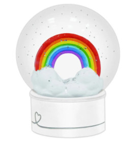 Glitzer-Glaskugel Regenbogen