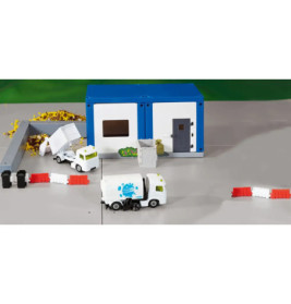 SIKU 1687 Kommunal Set Kehrmaschine und Müllwagen