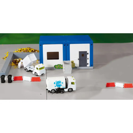 SIKU 1687 Kommunal Set Kehrmaschine und Müllwagen