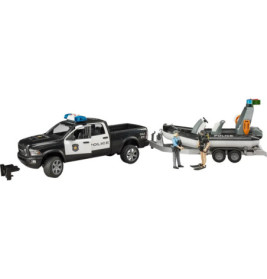 RAM 2500 Polizei Pickup, L+S Modul, Anhänger, Boot und 2 Figuren