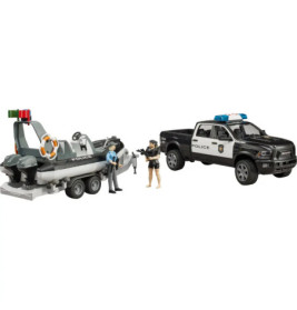 RAM 2500 Polizei Pickup, L+S Modul, Anhänger, Boot und 2 Figuren