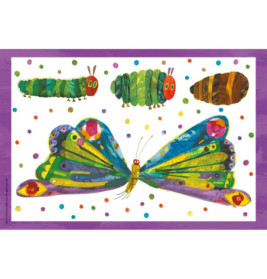 Schmidt Spiele 56430 Puzzle Kleine Raupe Nimmersatt Raupe-Kokon-Schmetterling 3x24 Teile
