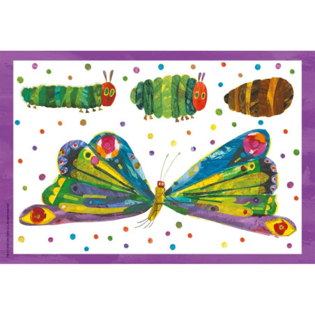 Schmidt Spiele 56430 Puzzle Kleine Raupe Nimmersatt Raupe-Kokon-Schmetterling 3x24 Teile