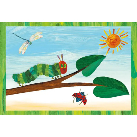Schmidt Spiele 56430 Puzzle Kleine Raupe Nimmersatt Raupe-Kokon-Schmetterling 3x24 Teile