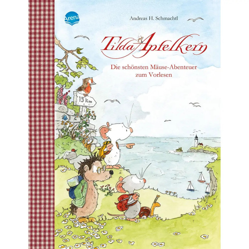 Cover von Tilda Apfelkern: Illustrierte Tiere gehen einen Weg entlang, im Hintergrund steht ein Leuchtturm. Cover von Tilda Apfelkern: Illustrierte Tiere gehen einen Weg entlang, im Hintergrund steht ein Leuchtturm.