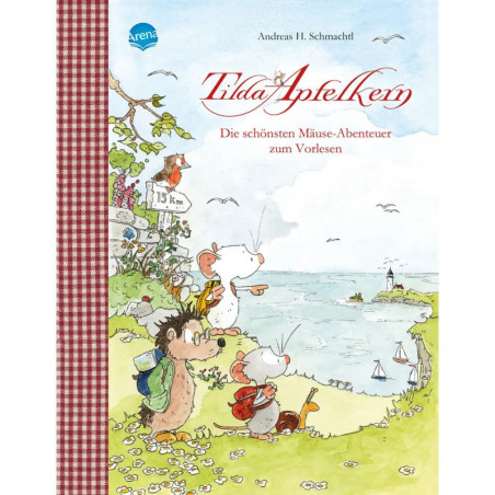 Cover von Tilda Apfelkern: Illustrierte Tiere gehen einen Weg entlang, im Hintergrund steht ein Leuchtturm.