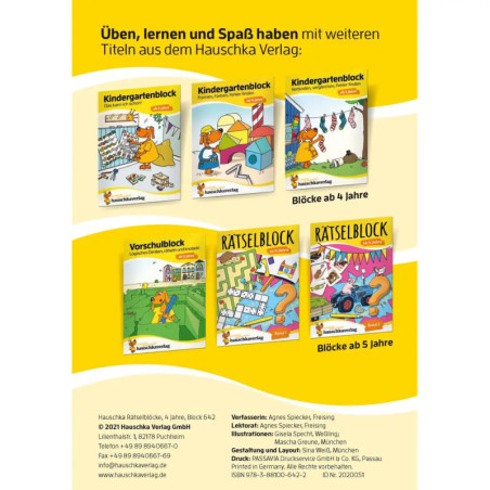 Rätselblock ab 4 Jahre, Band 1. Ab 4 Jahre., sortiert Rätselblock ab 4 Jahre, Band 1. Ab 4 Jahre., sortiert