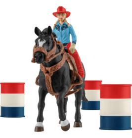 schleich® Farm World 42576 Barrel Racing mit Cowgirl