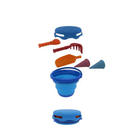 Schildkröt Funsports - 7in1 Sand Toys Falteimer Set - blau