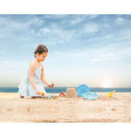 Schildkröt Funsports - 7in1 Sand Toys Falteimer Set - blau