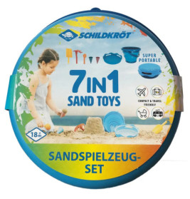 Schildkröt Funsports - 7in1 Sand Toys Falteimer Set - blau
