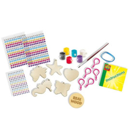 Diamanten Mosaike - Schlüsselanhänger aus Holz