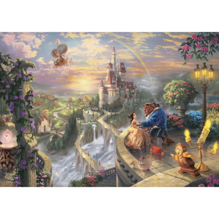 Schmidt Spiele 59926 Puzzle Thomas Kinkade Disney, Beauty and the Beast 500 Teile