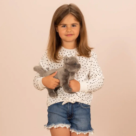 Teddy Hermann Kartäuser Katze stehend 20 cm Teddy Hermann Kartäuser Katze stehend 20 cm