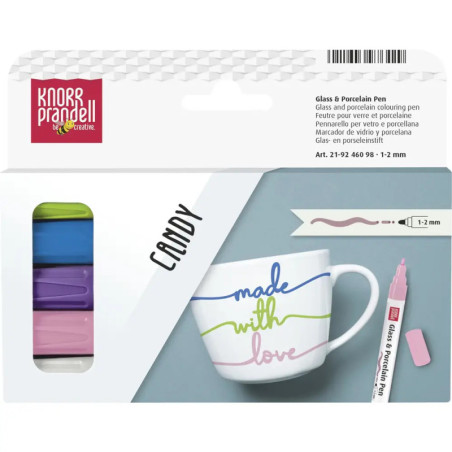 Glass u.Porcel.Pen Set Candy 5er Glass u.Porcel.Pen Set Candy 5er