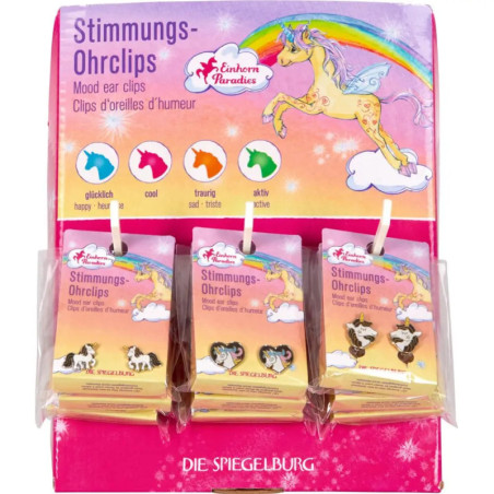 Stimmungs-Ohrclips Einhorn-Paradies, sortiert (1 Stück)