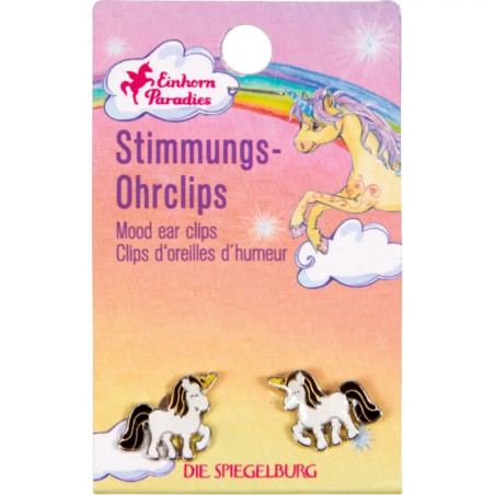 Stimmungs-Ohrclips Einhorn-Paradies, sortiert (1 Stück)