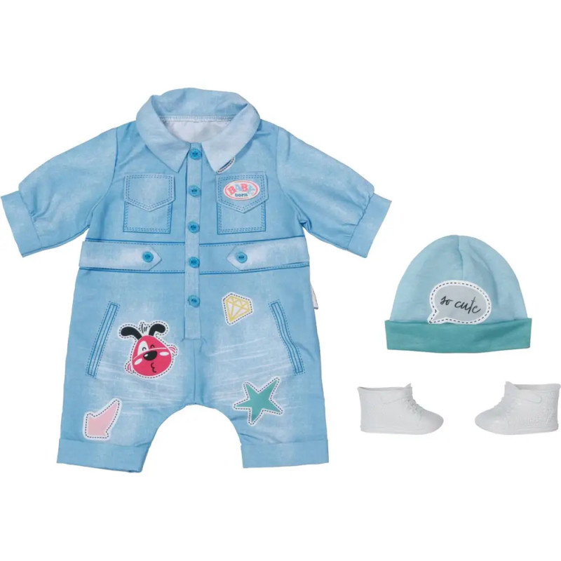 Zapf BABY born Deluxe Jeans Overall 43cm