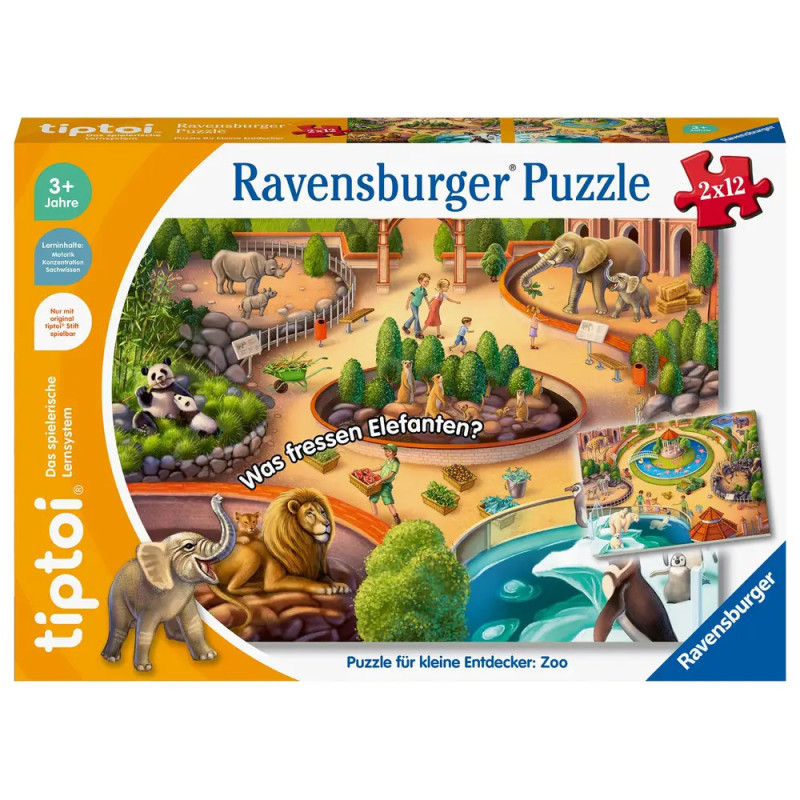 Ravenburger 138 tiptoi® Puzzle für kleine Entdecker: Zoo