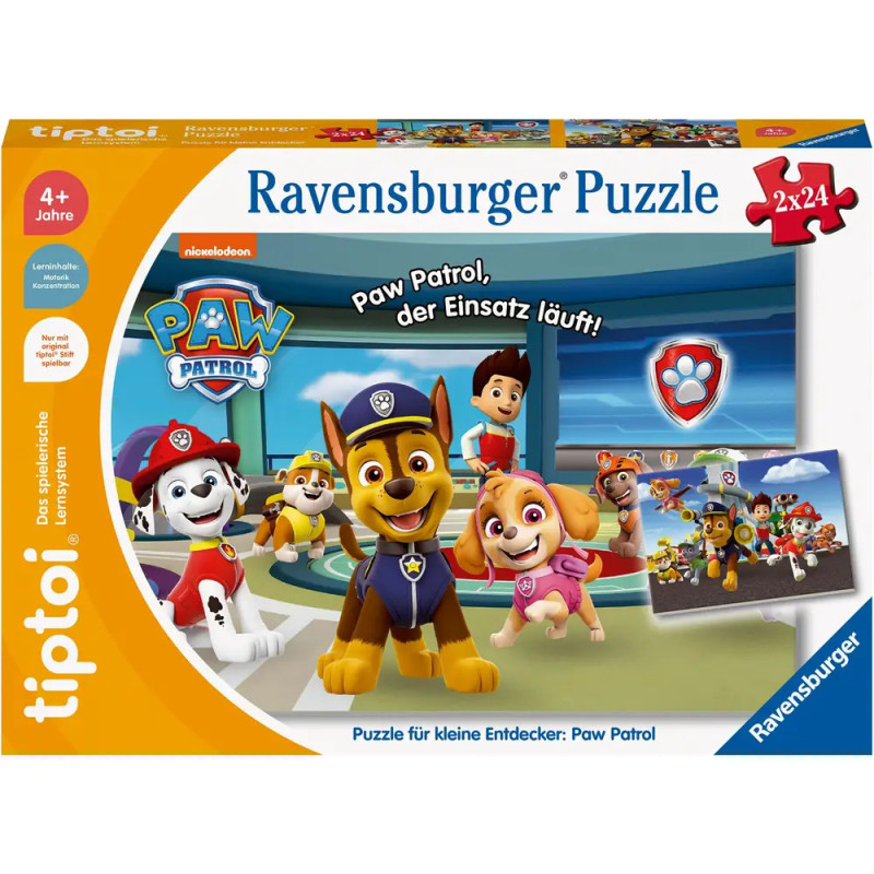 Ravenburger 135 tiptoi® Puzzle für kleine Entdecker: Paw Patrol