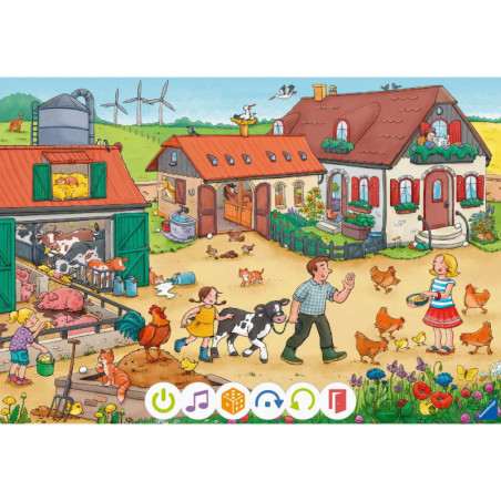 Ravensburger tiptoi 00136 Puzzle für kleine Entdecker: Bauernhof, Puzzle für Kinder ab 3 Jahren, für