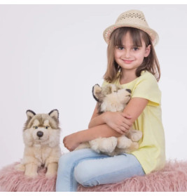 Teddy Hermann Wolf sitzend, 29 cm