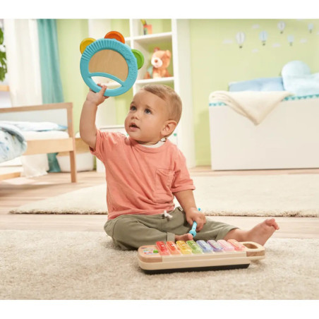 Vtech 80-615604 Interaktives Holz-Xylofon mit Tamburin Vtech 80-615604 Interaktives Holz-Xylofon mit Tamburin