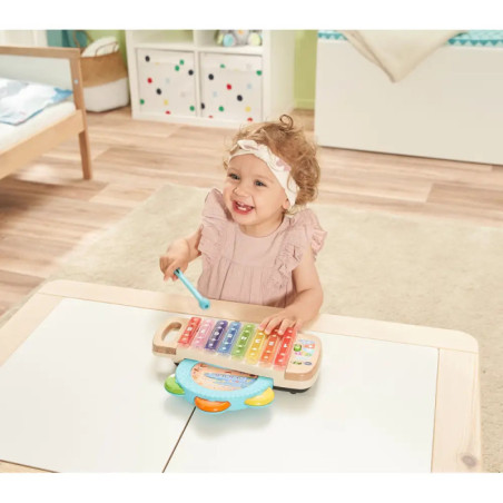 Vtech 80-615604 Interaktives Holz-Xylofon mit Tamburin Vtech 80-615604 Interaktives Holz-Xylofon mit Tamburin